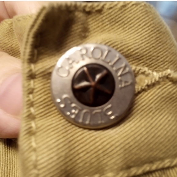 Carolina Blues Mini Skirt Women's (Junior )13Tan Denim Hi Lo Raw Hem - Picture 6 of 9